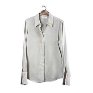 Vintage Pale Yellow Silk Brooks Brothers Button Up Shirt 10
